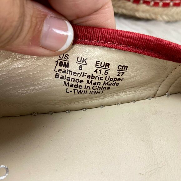 Franco Sarto 10 M Womens Red Suede Stud Embellished Twilight Espadrille Flats - Picture 8 of 9